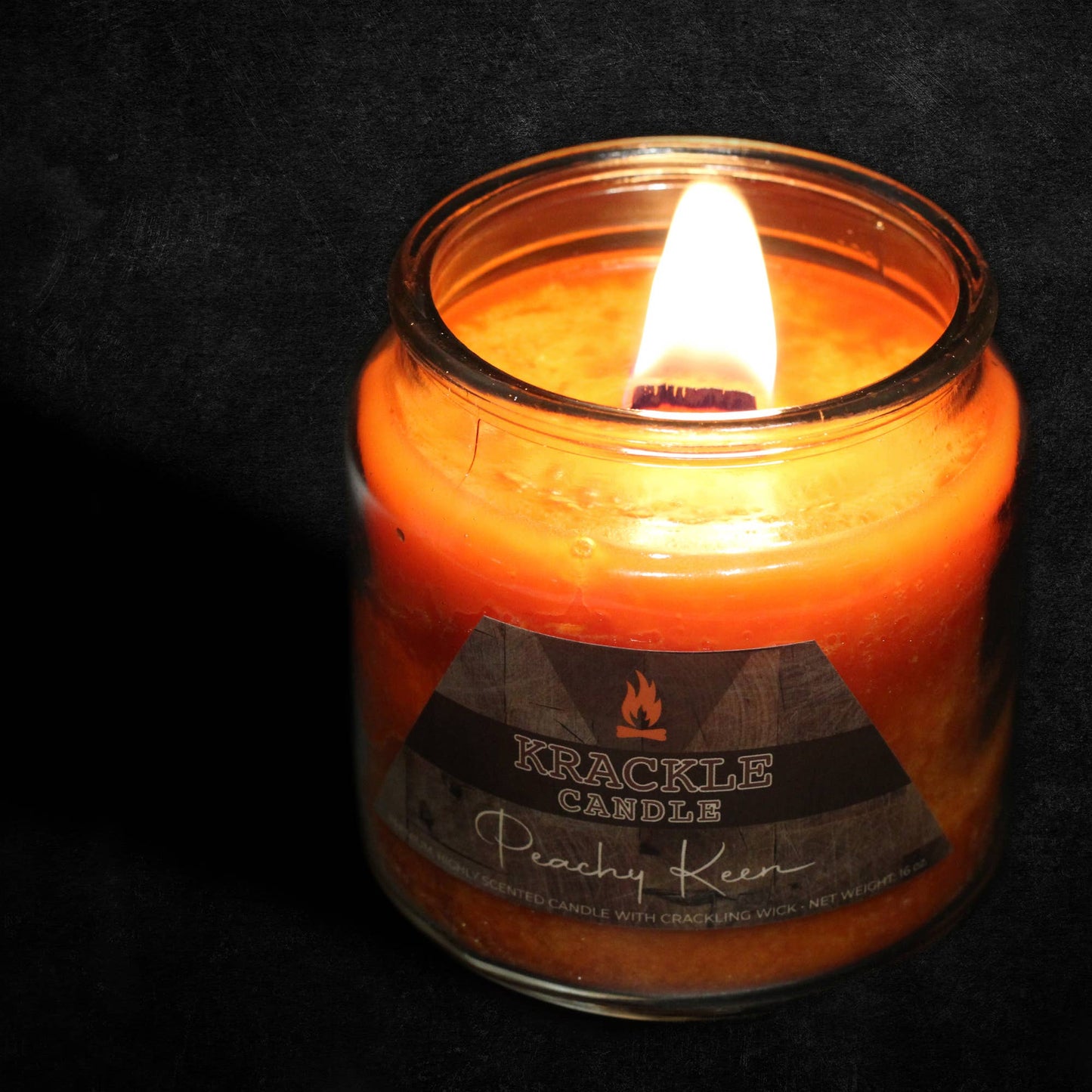 Peachy Keen Krackle Candle - 16 oz