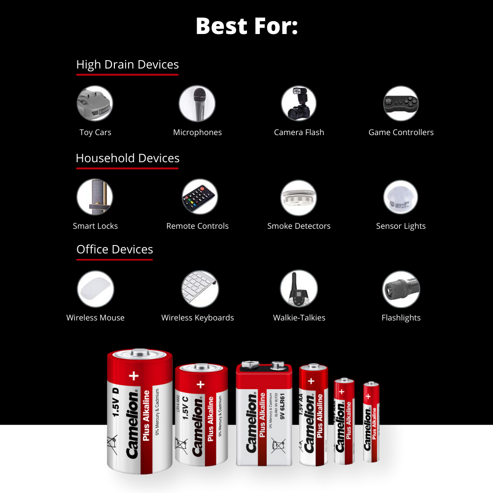 Camelion AA Plus Alkaline Batteries Hangable 12 Pack