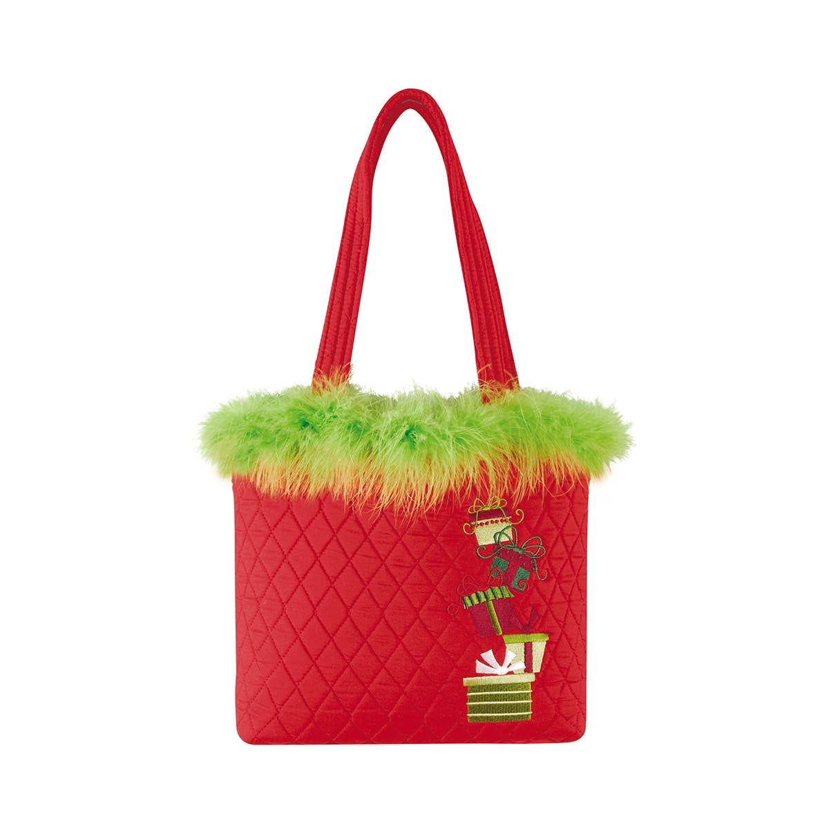 Christmas Gifts Ruffle Tote Bag 13" x 10"