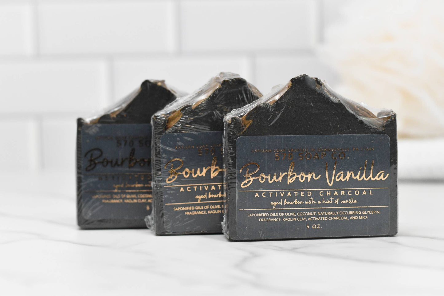 Bourbon Vanilla and Charcoal Bar Soap