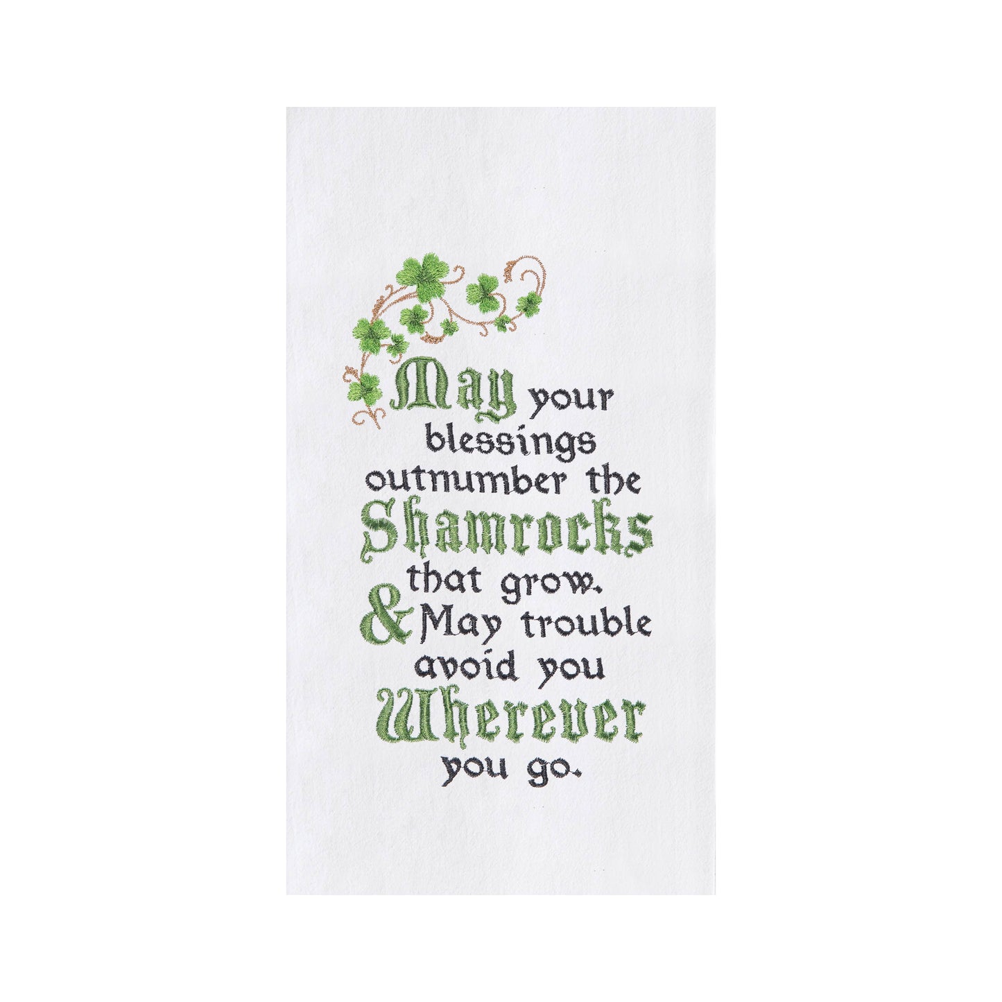 St. Patrick's Day Outnumber The Shamrocks Kitchen Towel