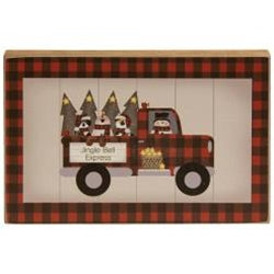 Buffalo Check Jingle Bell Express Truck Block