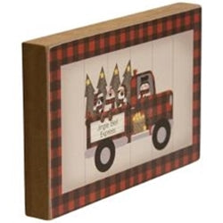 Buffalo Check Jingle Bell Express Truck Block