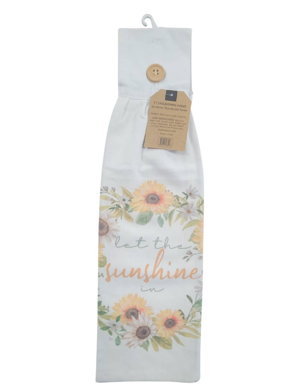 "Sunflower Spectacular" Floral-Themed Decorative Hang Towel