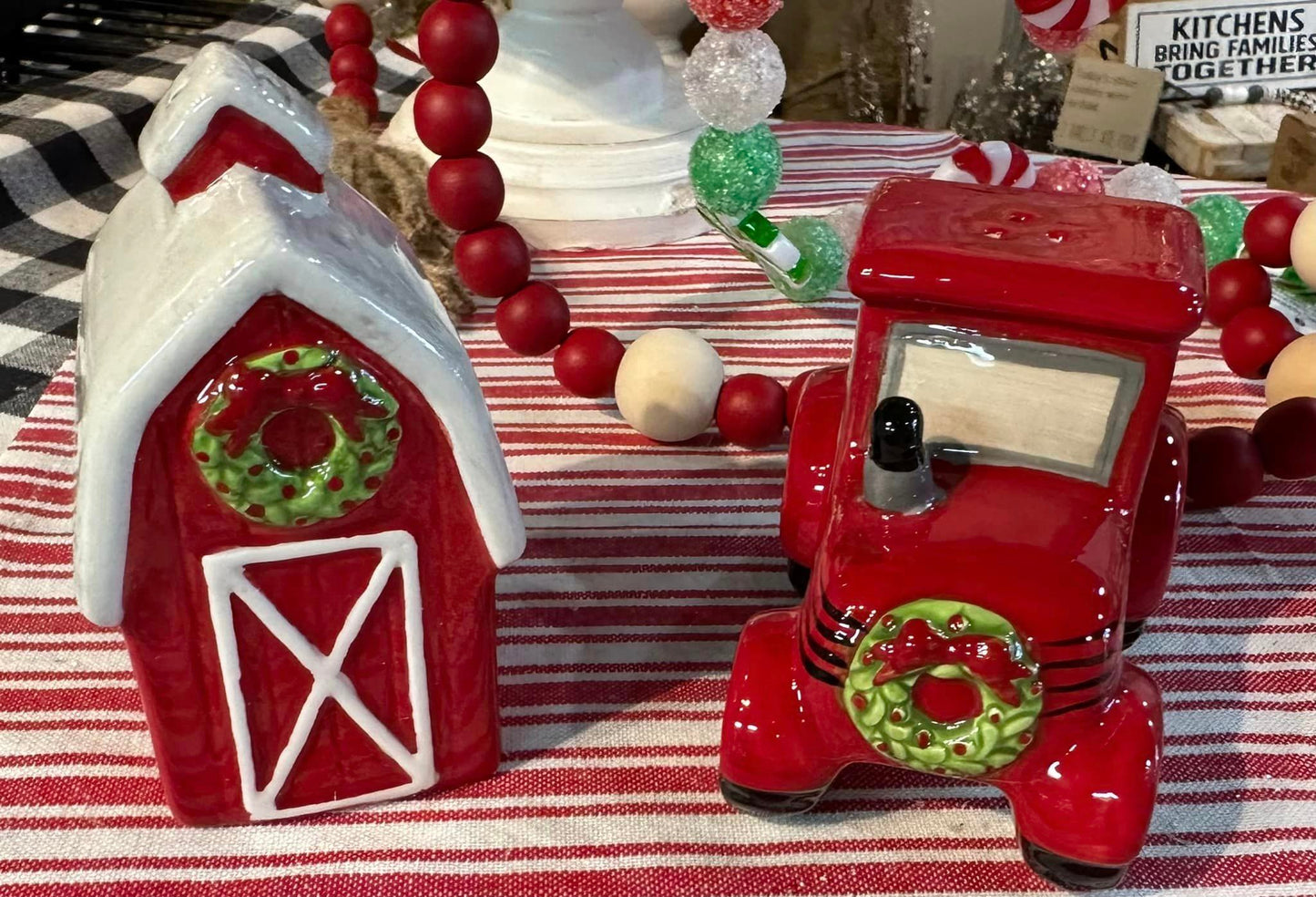 Ceramic Farmhouse Salt & Pepper Shaker, 2pcs/set