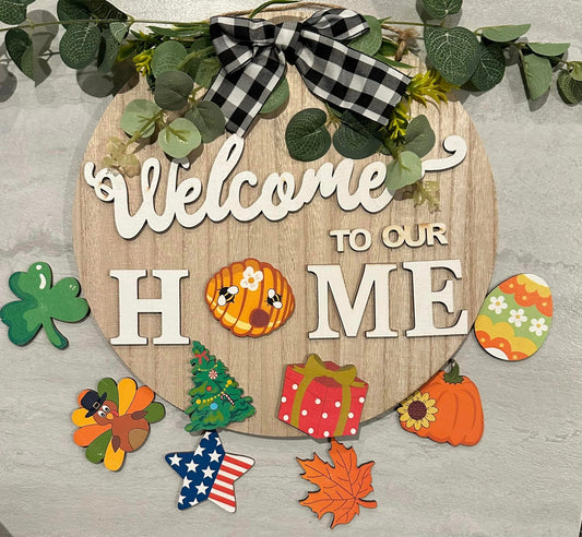 Welcome to Our Home All Seasons Plaque