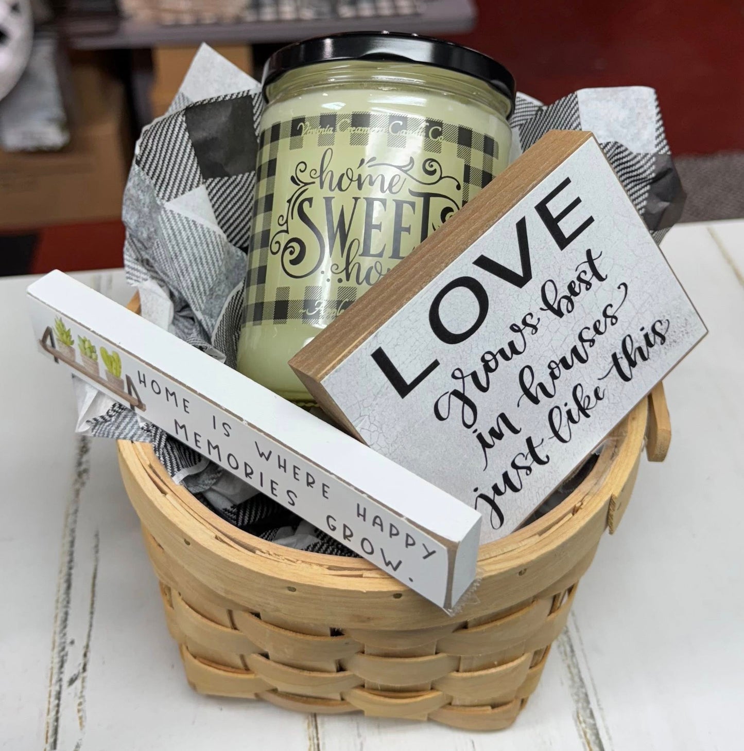 "Home Sweet Home" Candle Gift Basket