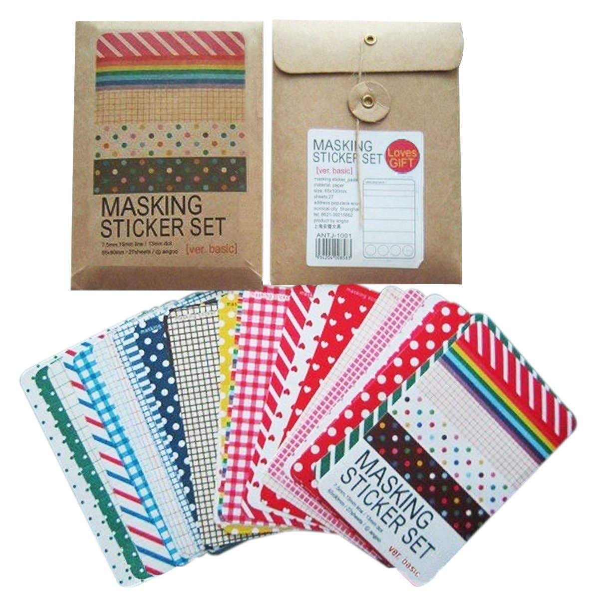 Wrapables Decorative Patterns Masking Sticker Set