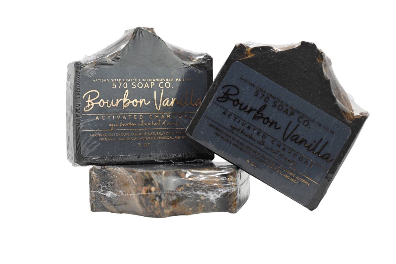 Bourbon Vanilla and Charcoal Bar Soap