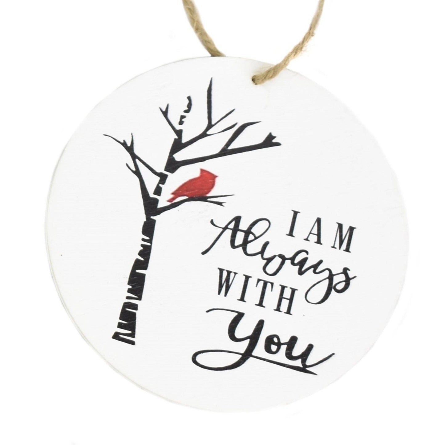 4" "I Am Always With You" Cardinal Ornament