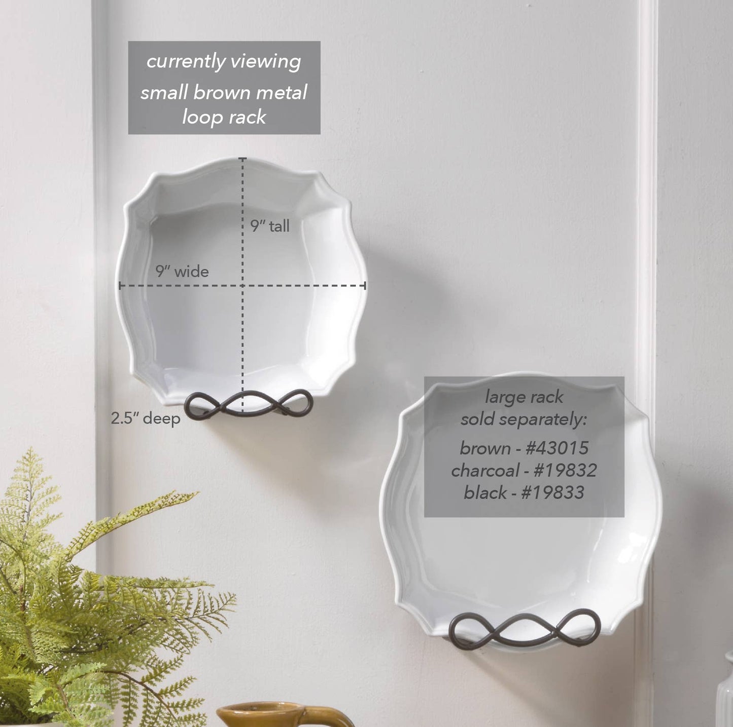 Small Loop Design Wall or Tabletop Rack