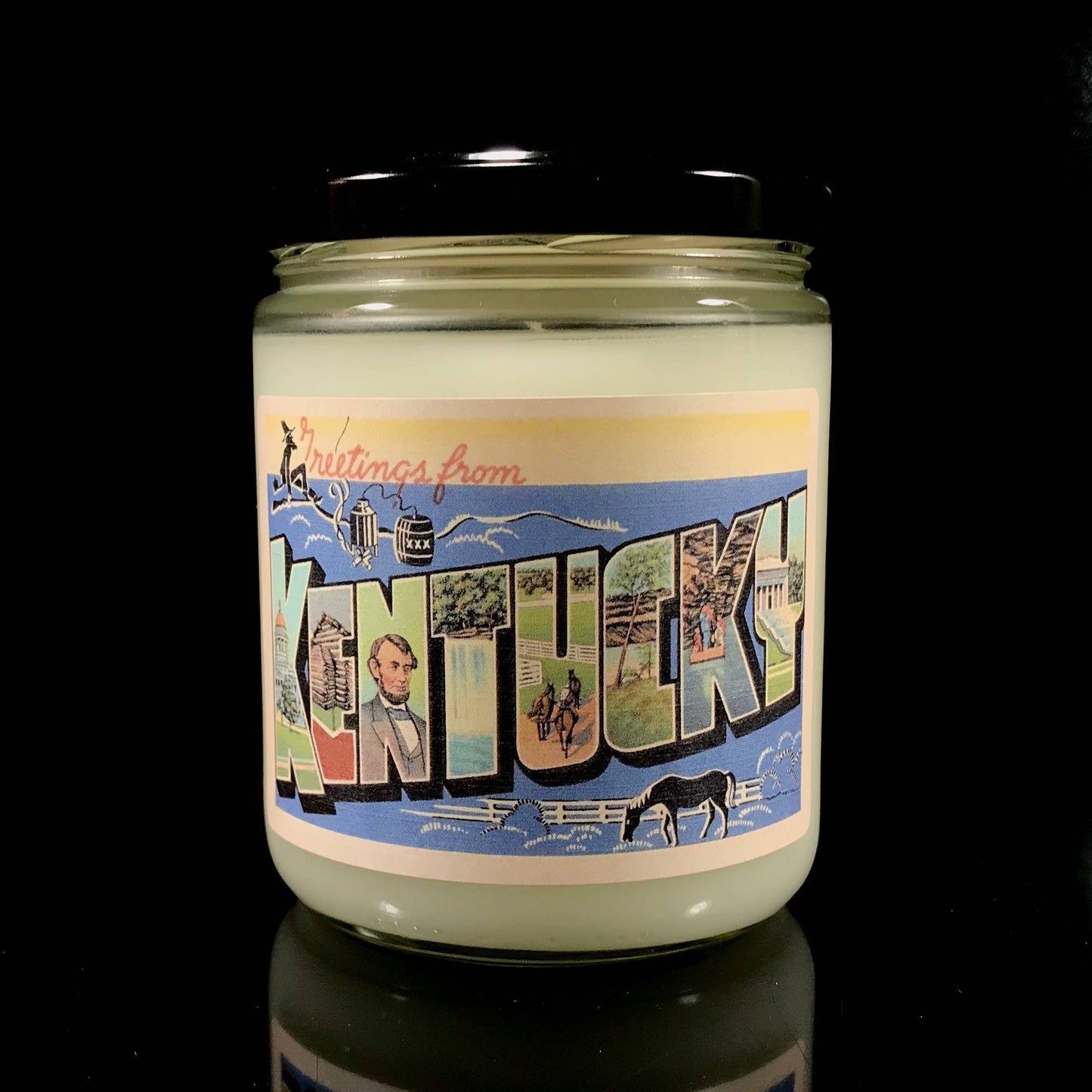 USVKY-Vintage Kentucky 16oz Glass Jar