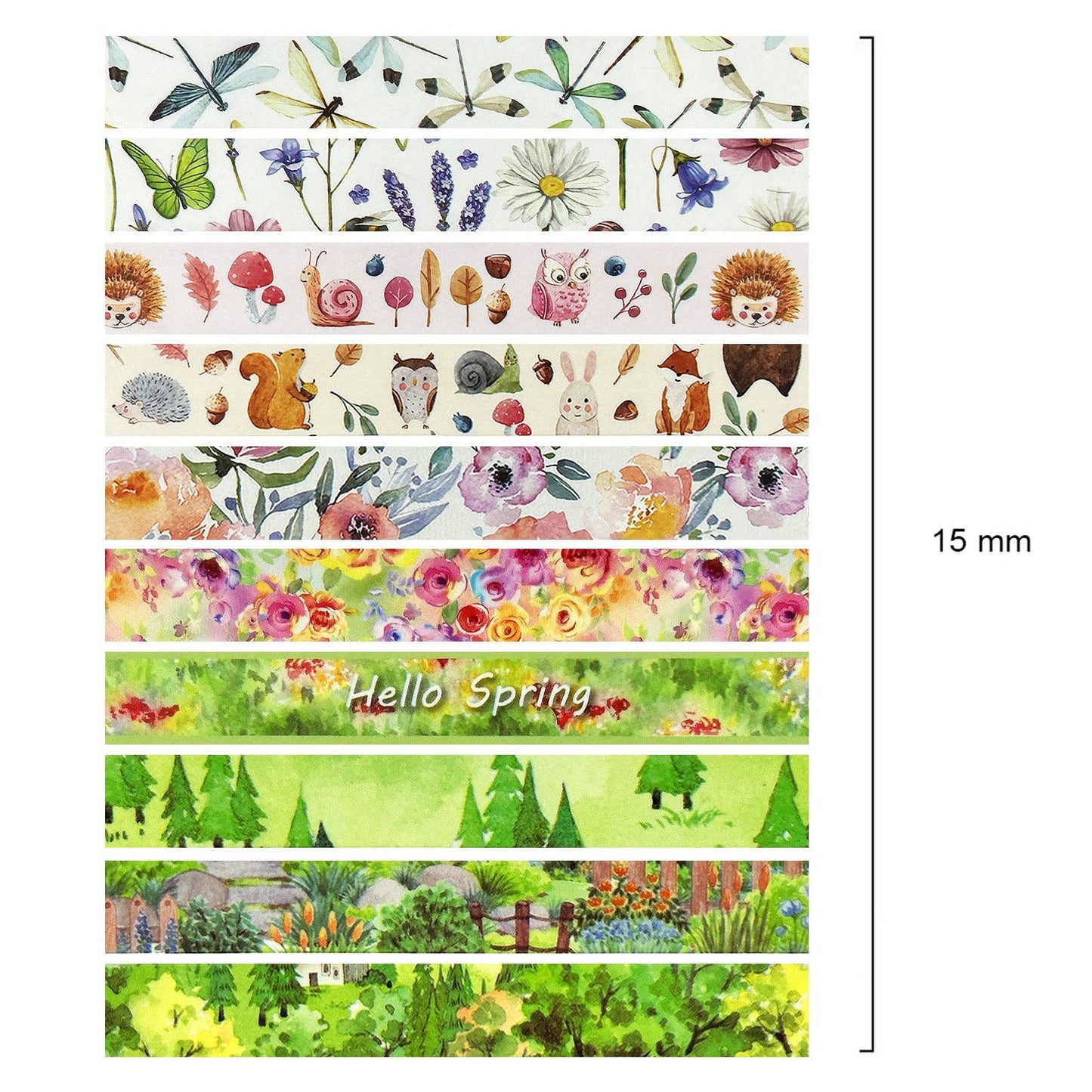 Wrapables Decorative Washi Tape for Scrapbooking, Stationery