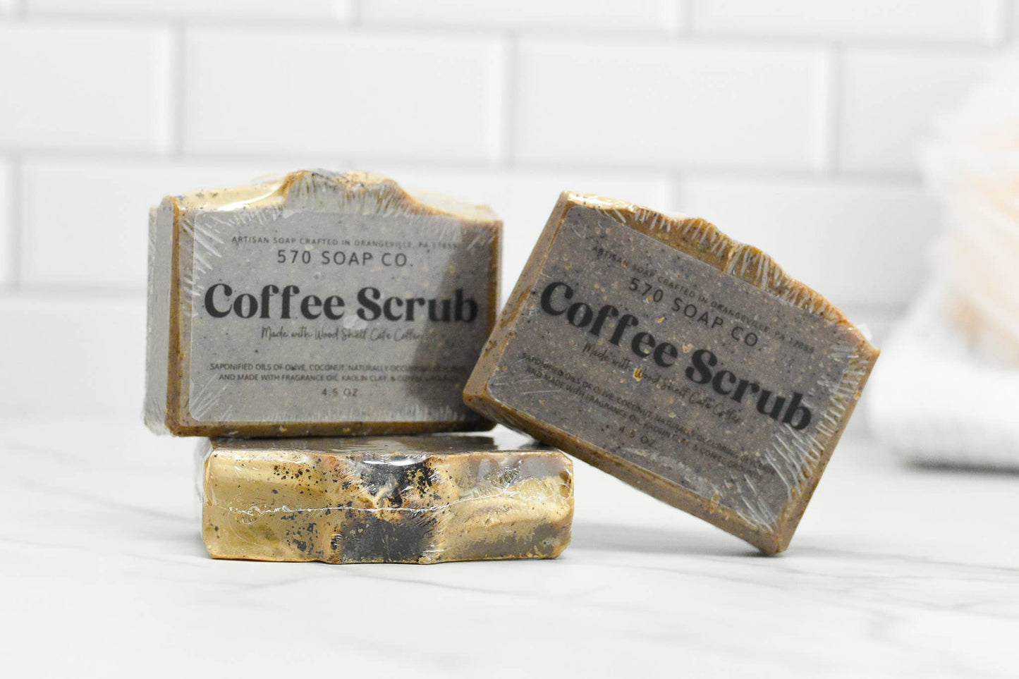 Coffee Scrub Bar Soap: Wood Shelf Cafe Coffee