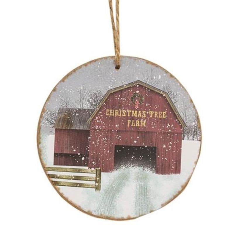 Cut Your Own Tree Round Ornament