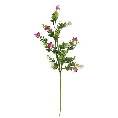 Pink & White Wildflower Pick