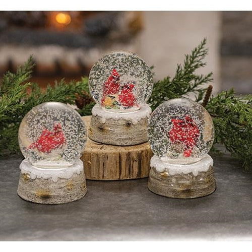 Resin Cardinal Water Snow Globe, 3 Asstd.