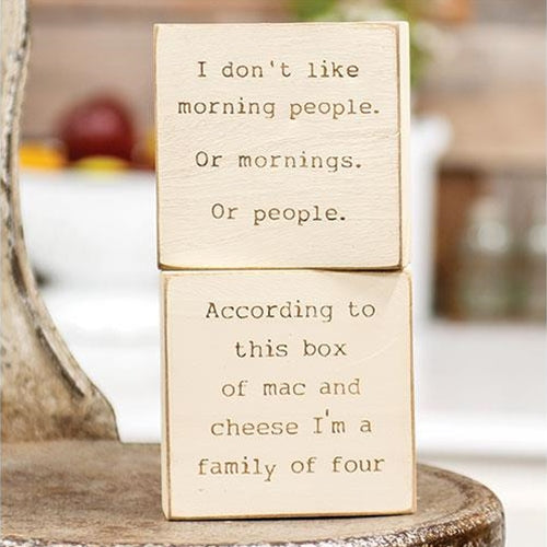 According To This Box Engraved Block