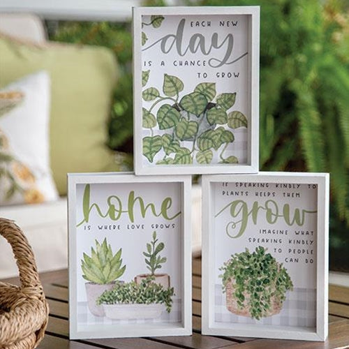 Home Is Where Love Grows Inset Box Sign