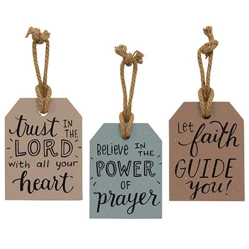 Trust in the Lord Wooden Tag 3 Assortment