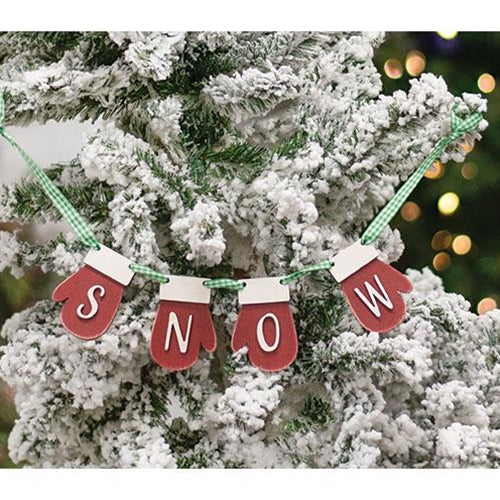 "Snow" Mittens Garland