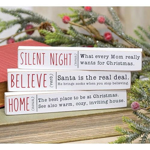 Home Believe Silent Night Mini Stick, 3 Asstd