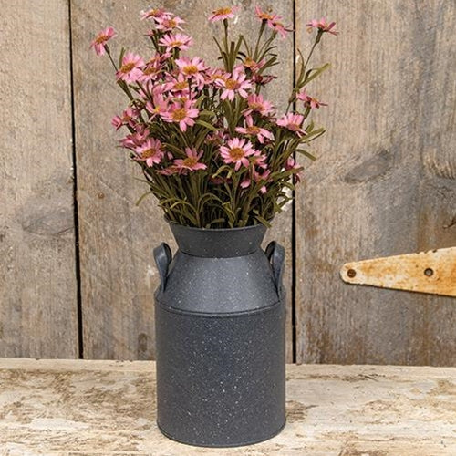 Grey Metal Milk Bucket