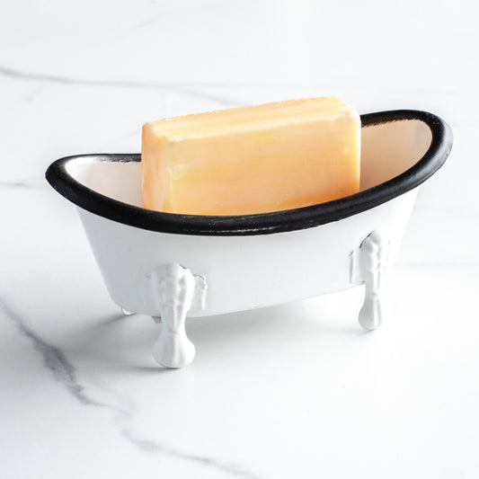 White Enamel Soap Tub Dish