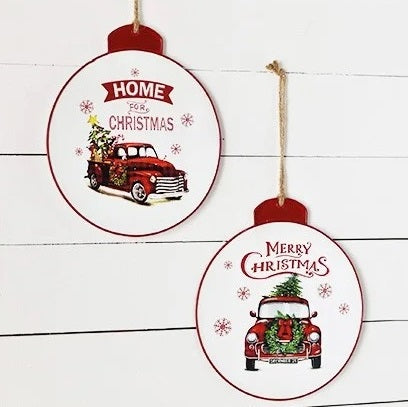 Christmas Ornament Shaped Wall Sign