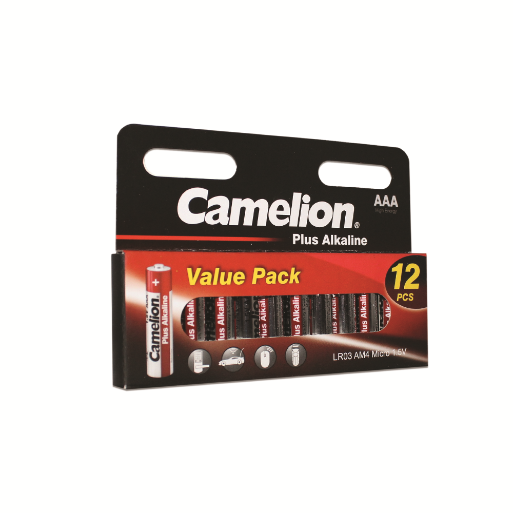 Camelion AAA Plus Alkaline Batteries Hangable 12 Pack