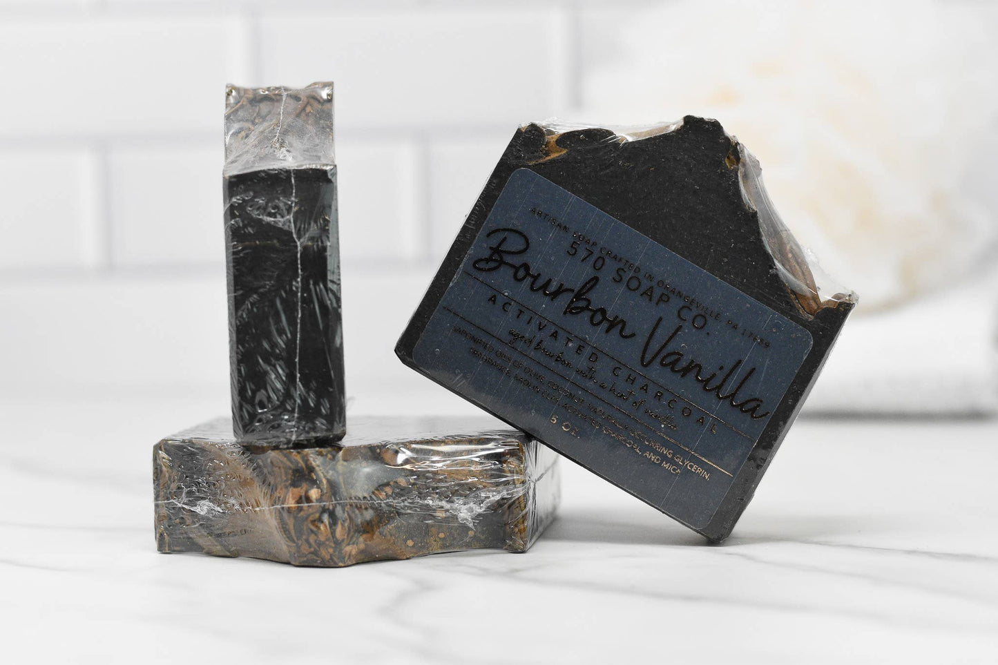 Bourbon Vanilla and Charcoal Bar Soap