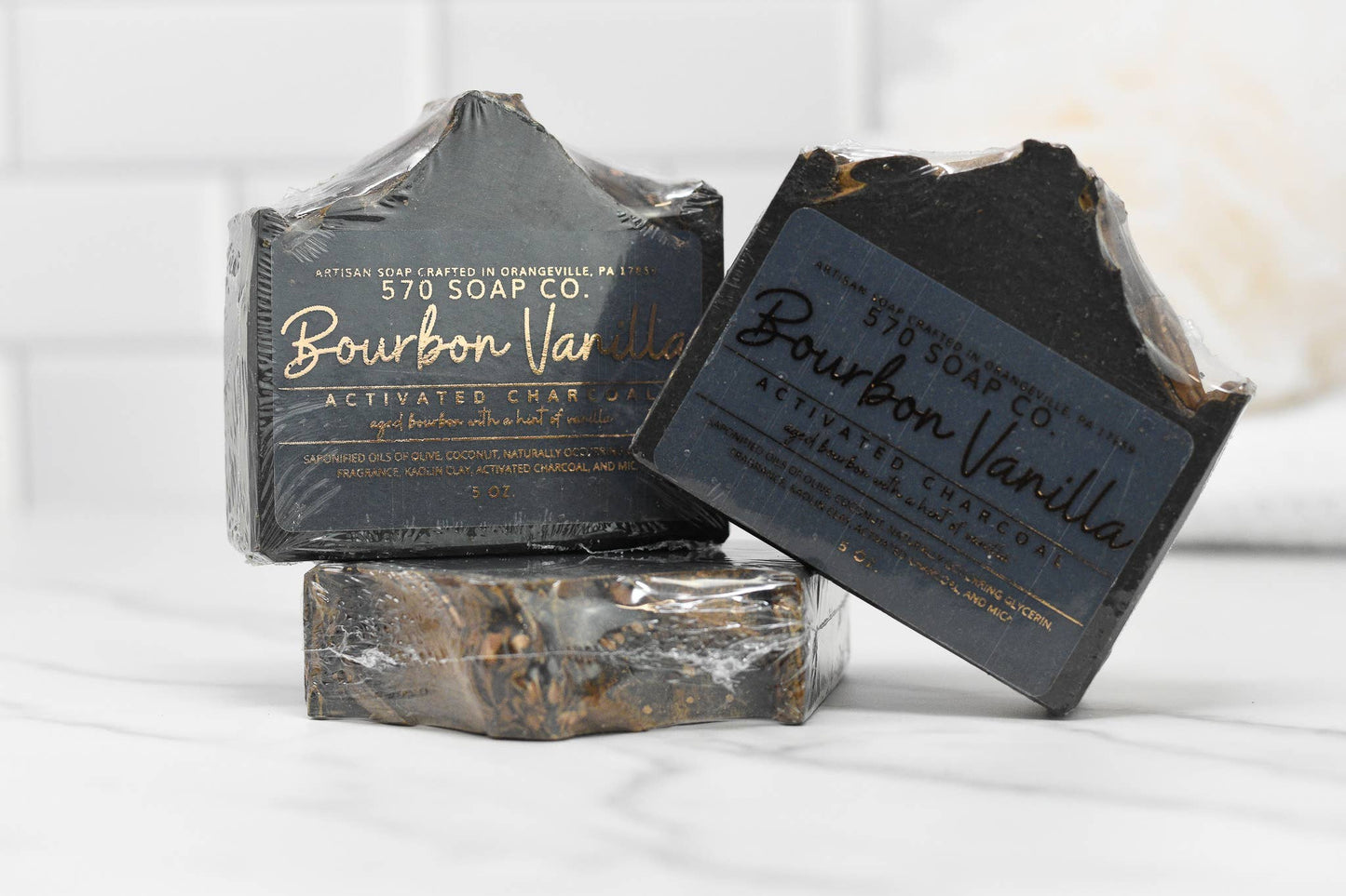Bourbon Vanilla and Charcoal Bar Soap