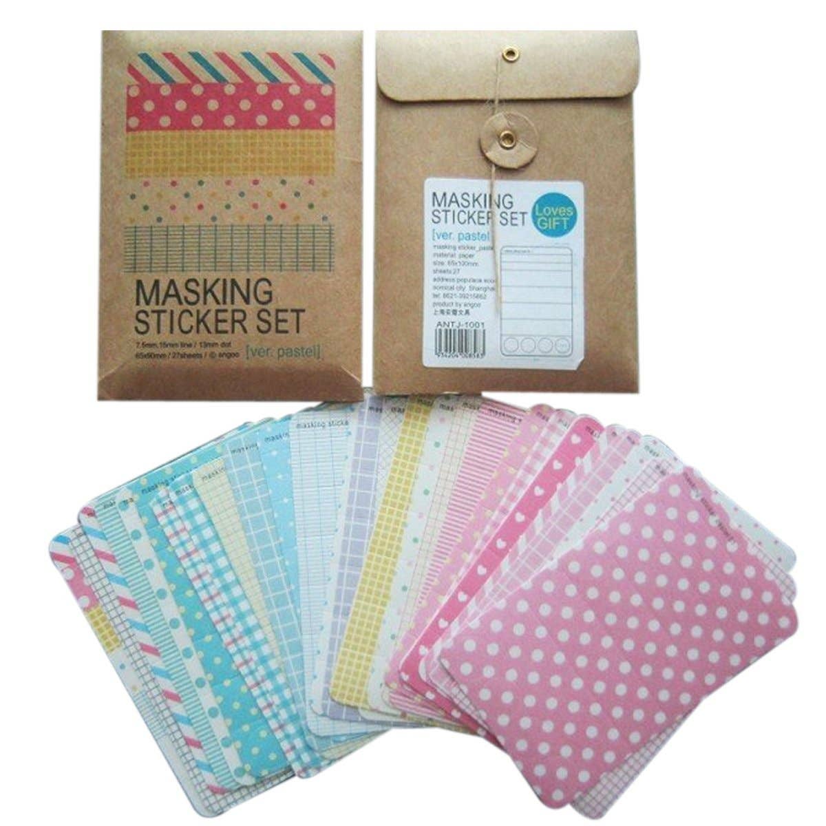 Wrapables Decorative Patterns Masking Sticker Set