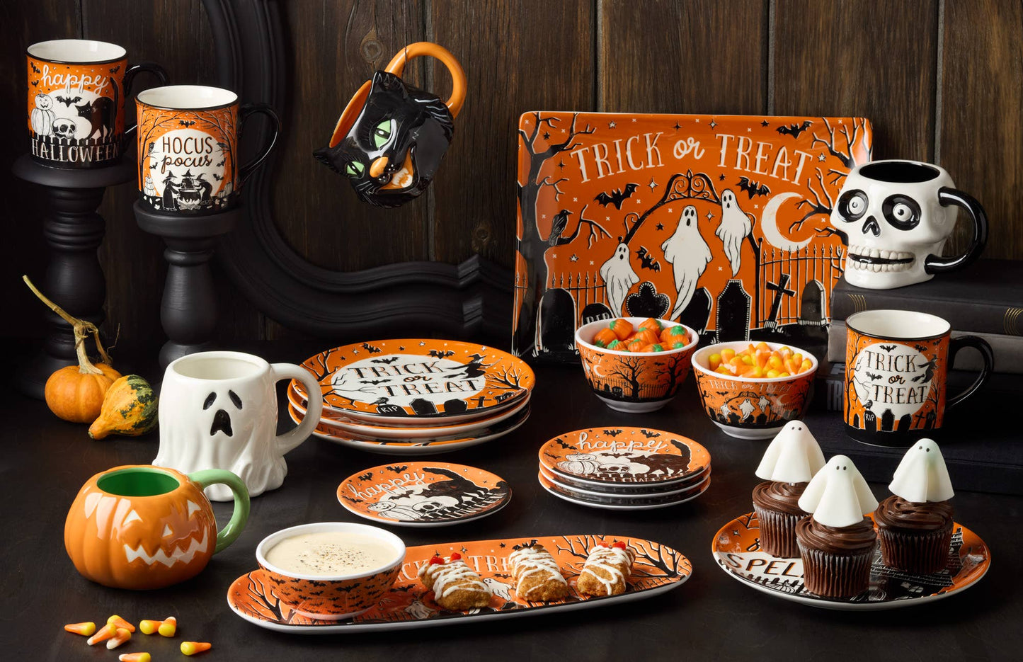 Spooky Halloween Mug 16 oz 4 asst