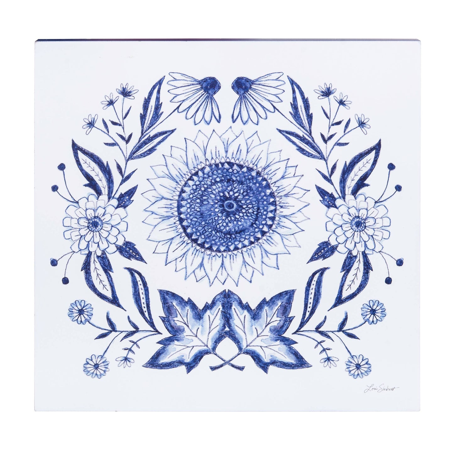Fall/Harvest Blue Sunflower Wall Art