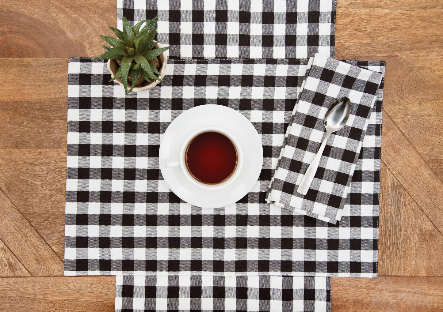 Ashford Black Gingham Check Placemat