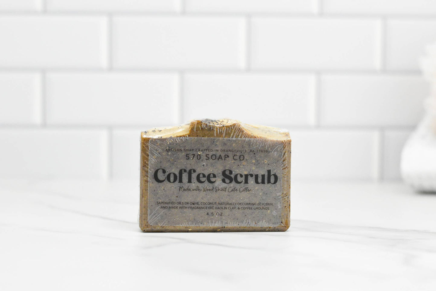 Coffee Scrub Bar Soap: Wood Shelf Cafe Coffee