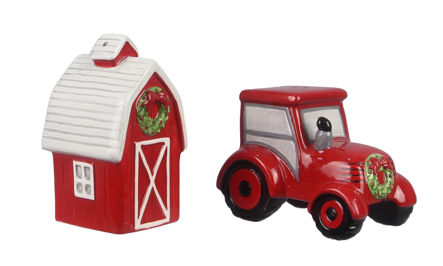 Ceramic Farmhouse Salt & Pepper Shaker, 2pcs/set