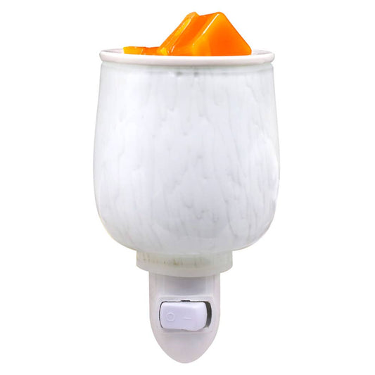 Marble Plug-In Glass Wax Melter