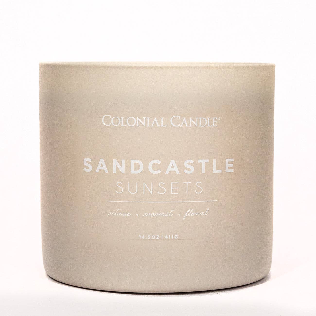 Sandcastle Sunsets Scented Jar Candle, Soy Blend Wax, 14.5oz
