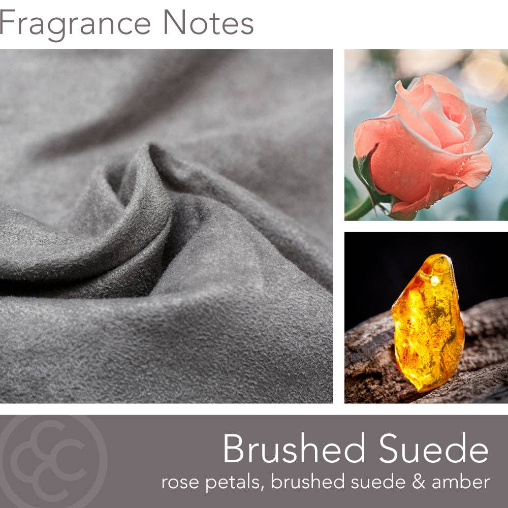 Brushed Suede Scented Jar Candle, Soy Blend Wax, 14.5oz