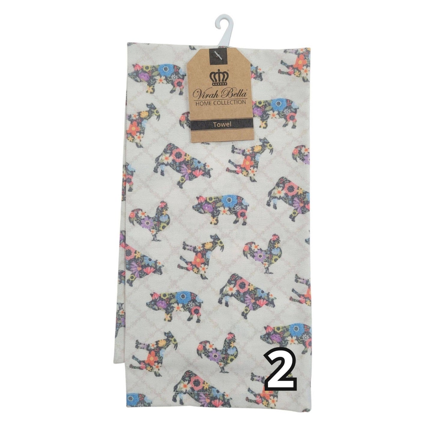 "Country Barn" Farm Animal-Themed Kitchen Towels