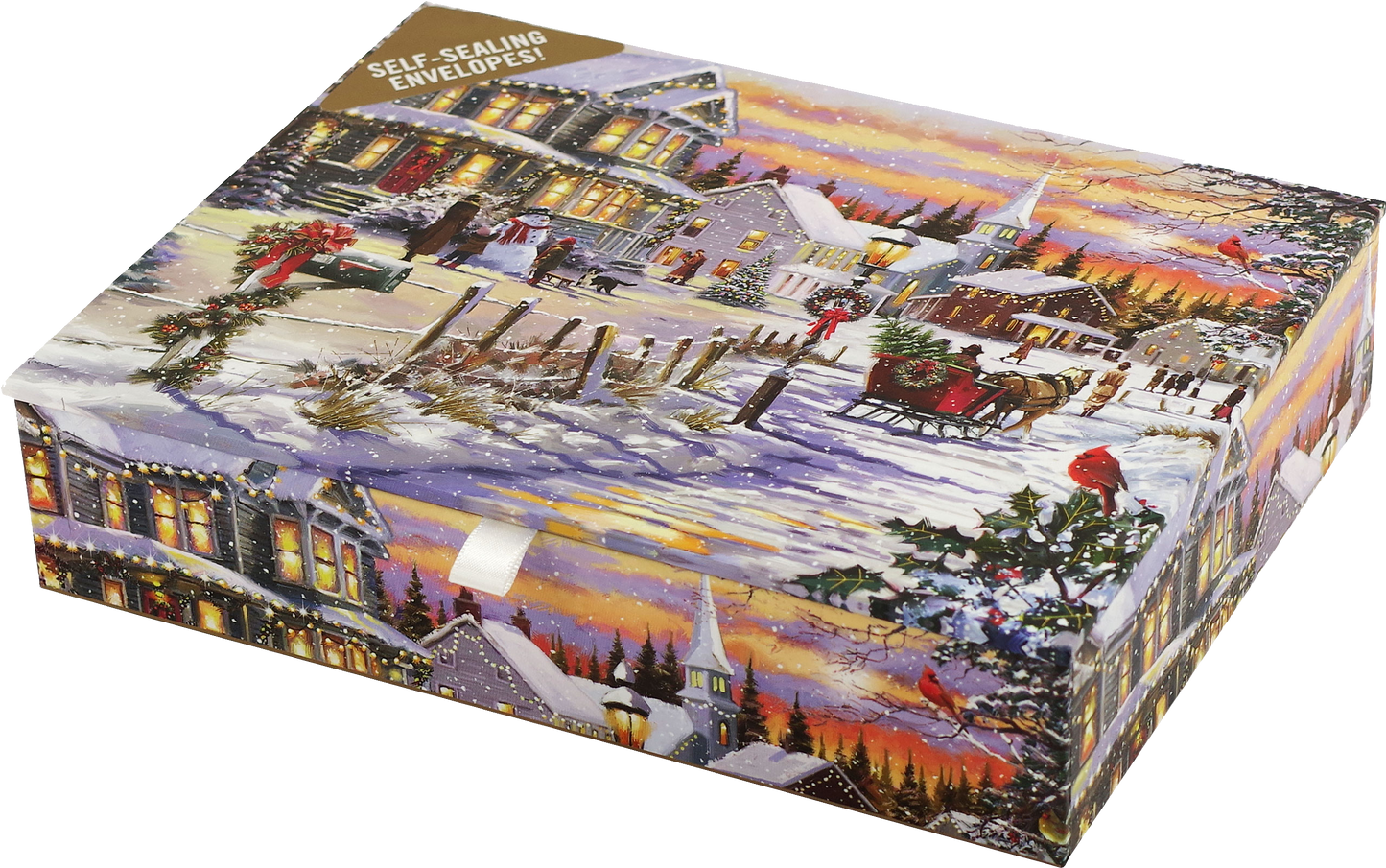 Village Sleigh Ride Deluxe Boxed Holiday Cards