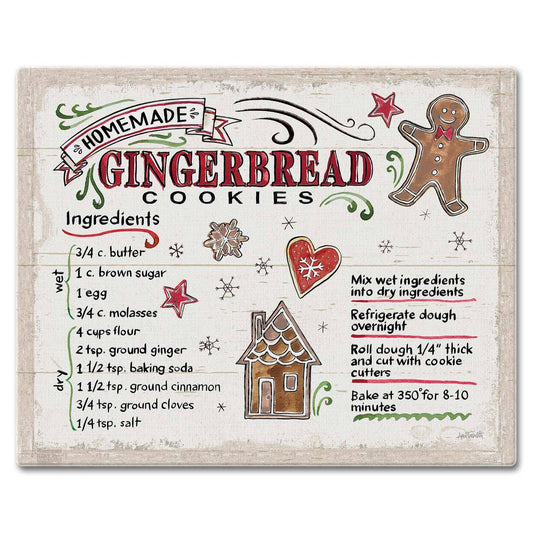 Christmas Treats 15" x 12" Tempered Glass Cutting Board