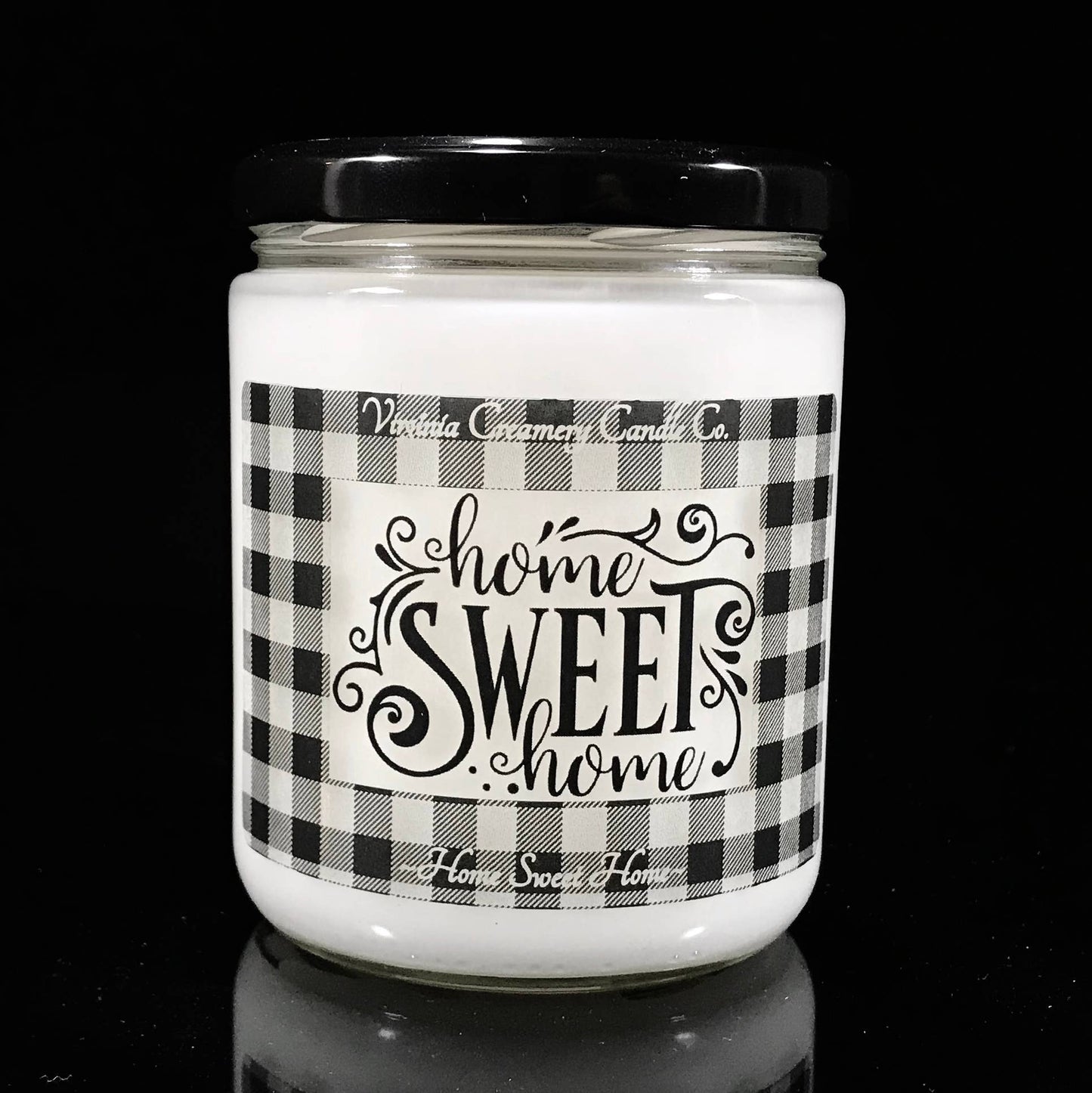 FV9-Home Sweet Home - Buffalo Check 16oz Jar