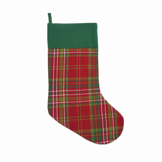 Christmas Jonah Red Plaid Stocking