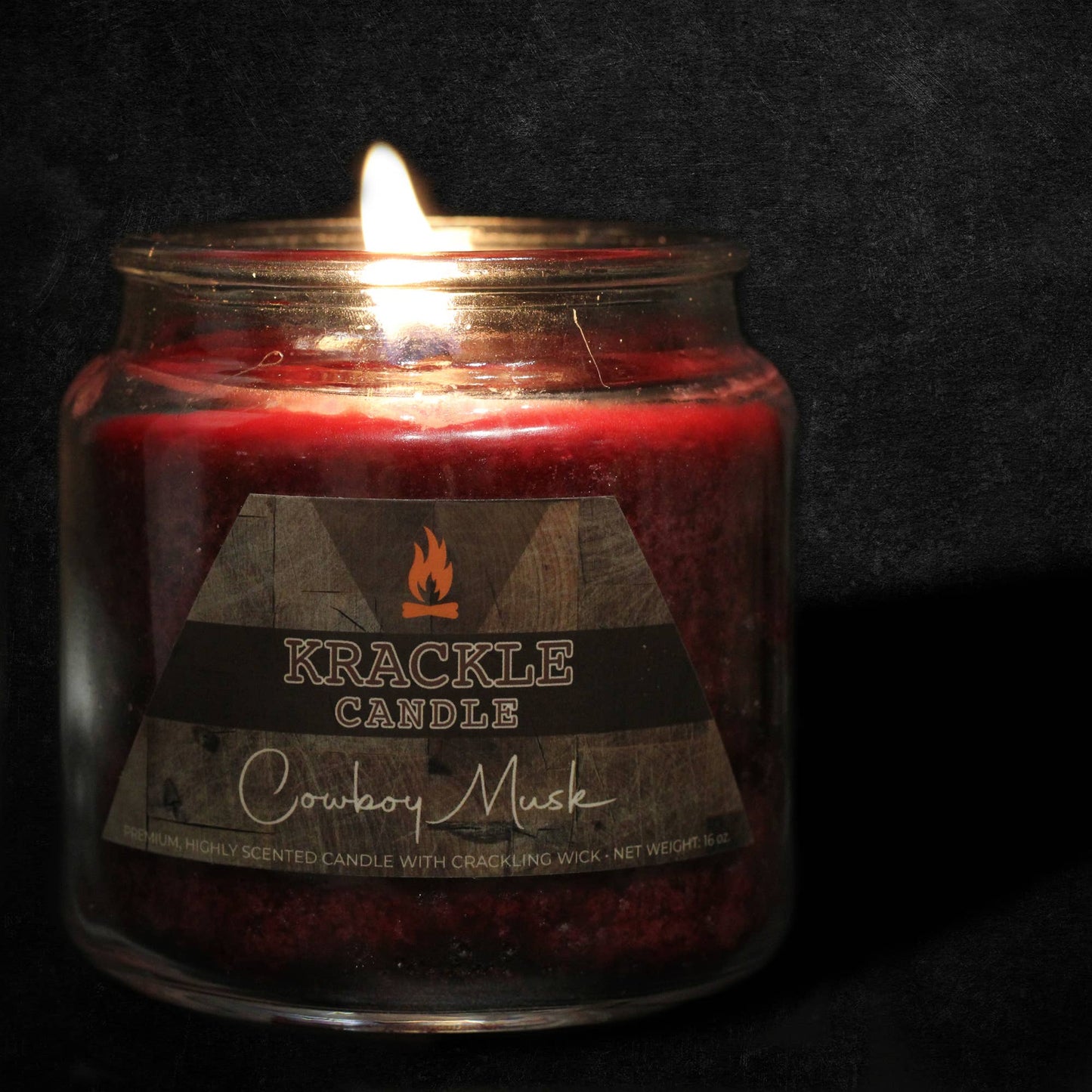 Cowboy Musk Krackle Candle - 16 oz