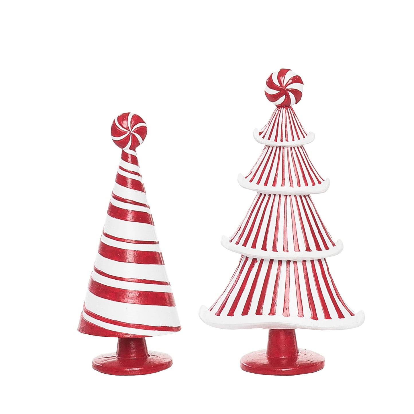 Christmas Candy Cane Forest Decorative Figurine Set 2