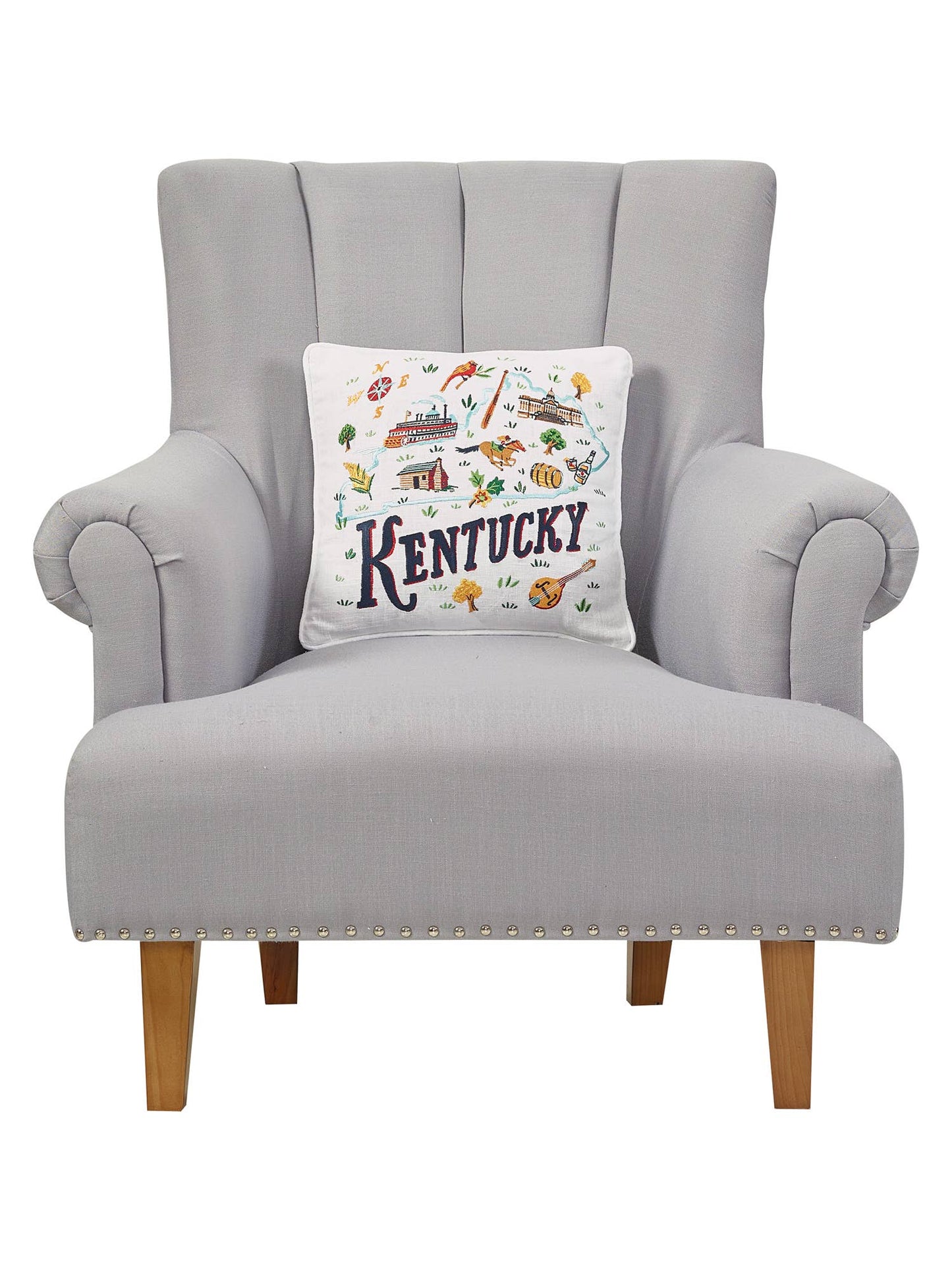 Kentucky Embroidered Pillow - Angela Staehling