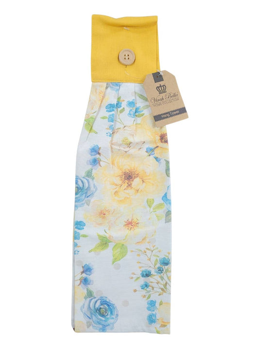 "Lemon Zest" Floral-Themed Decorative Hang Towel
